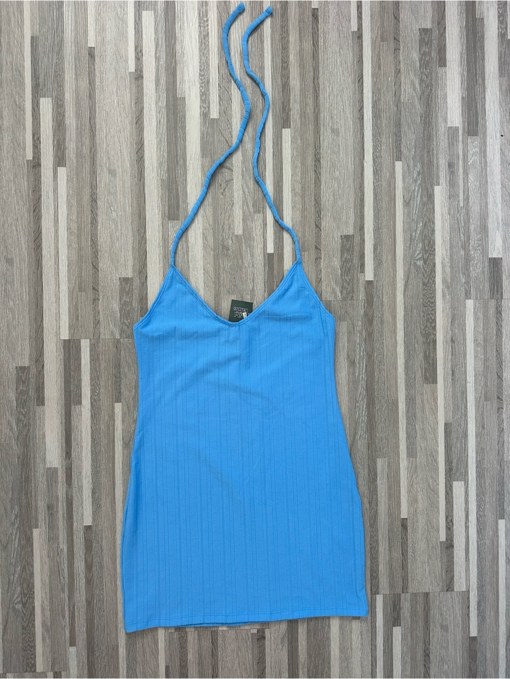 Wild Blue Bodycon Mini Dress Fable NWT Size S (4-6) Halter Neck